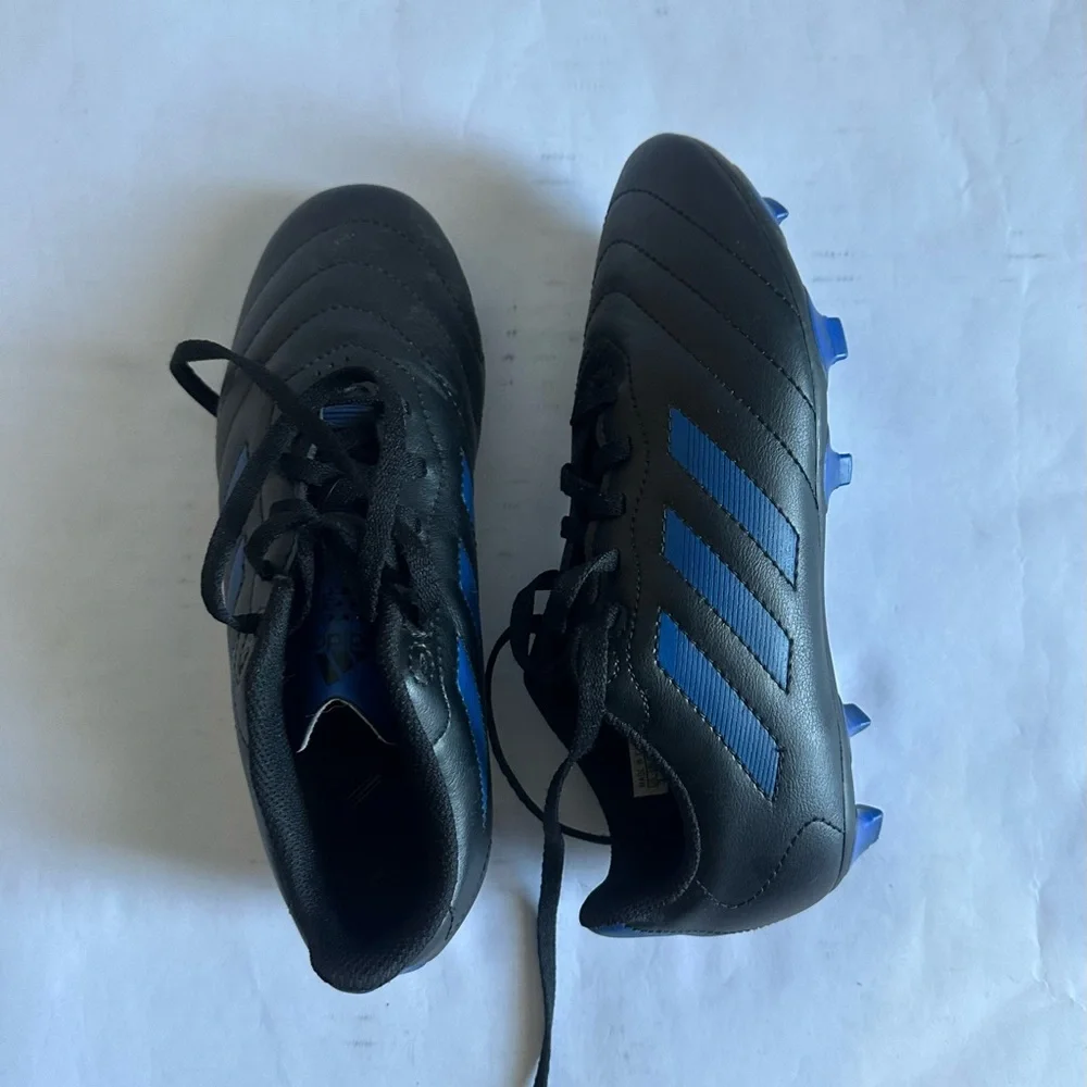 Adidas Boy’s Black and Blue Soccer Shoes